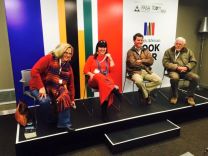 At the South African Book Fair, with Dibi Symington and Peet Venter